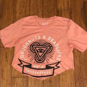 Doughnuts and deadlifts crop top